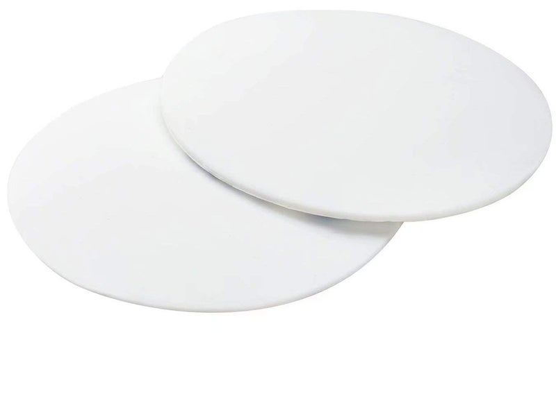Xfenvs Door Knob Wall Shield, Large White Round Soft Door Stopper Wall Protector,Self Adhesive Door Handle Bumper 2 PCS (Large Round Style 3.54"", White) - Image 3